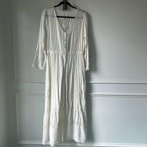 LOVE SHACK FANCY size 10 ivory dress. Perfect condition
